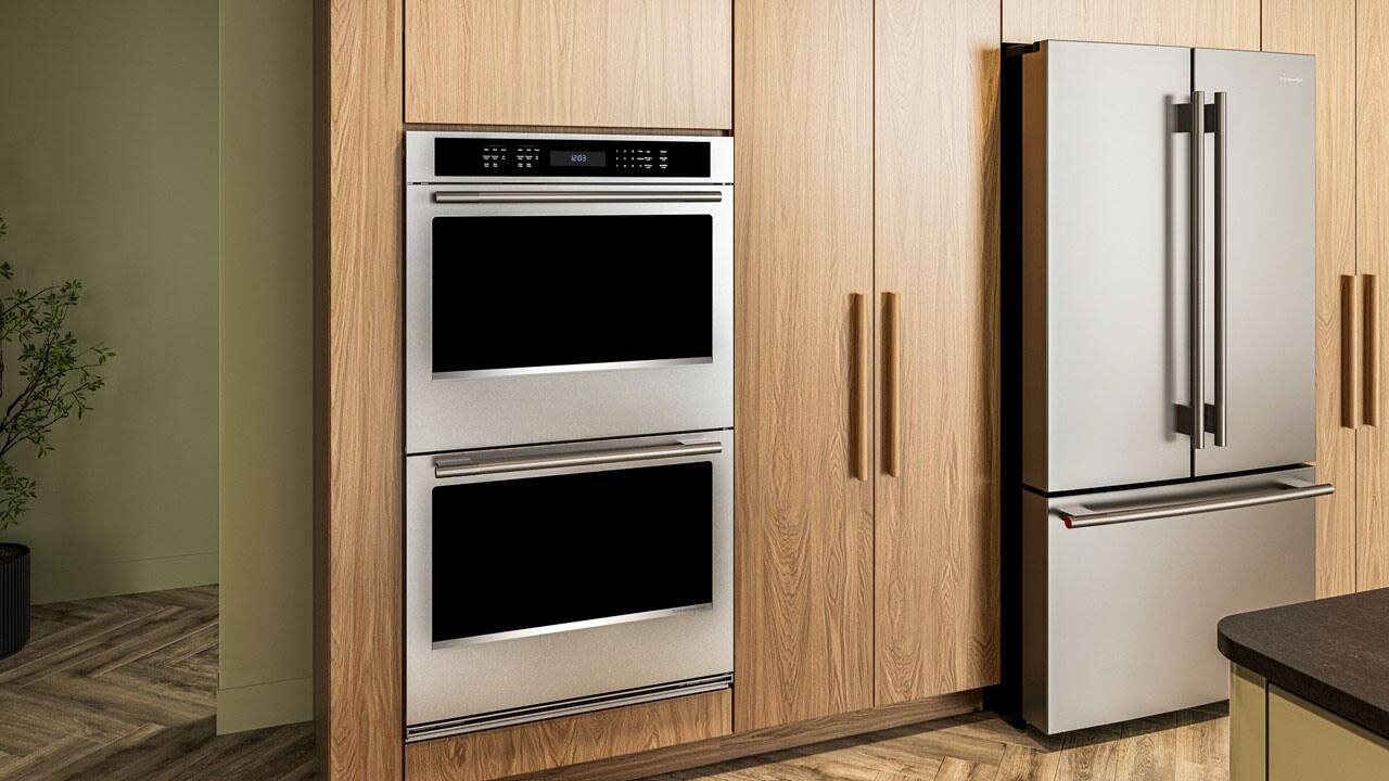 Alt View 2. KitchenAid - 30" Built-In Electric Double Wall Oven with Air Fry Mode - PrintShield Stainless.