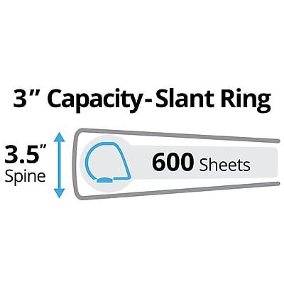 3" Capacity-Slant Ring  
3.5" Spine  
600 Sheets