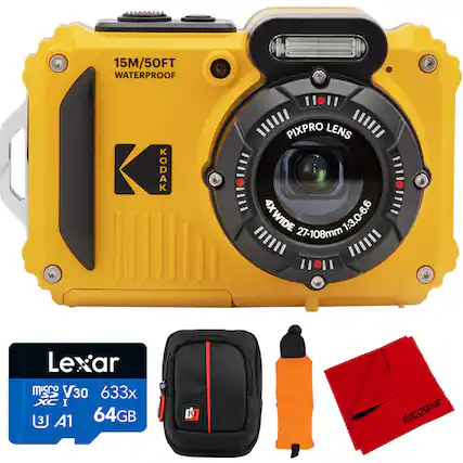 15M/50FT WATERPROOF
KODAK PIXPRO LENS 4XWIDE 27-108mm 1:3.0-6.6
Lexar microSDXC V30 633x A1 64GB
1 deconpar