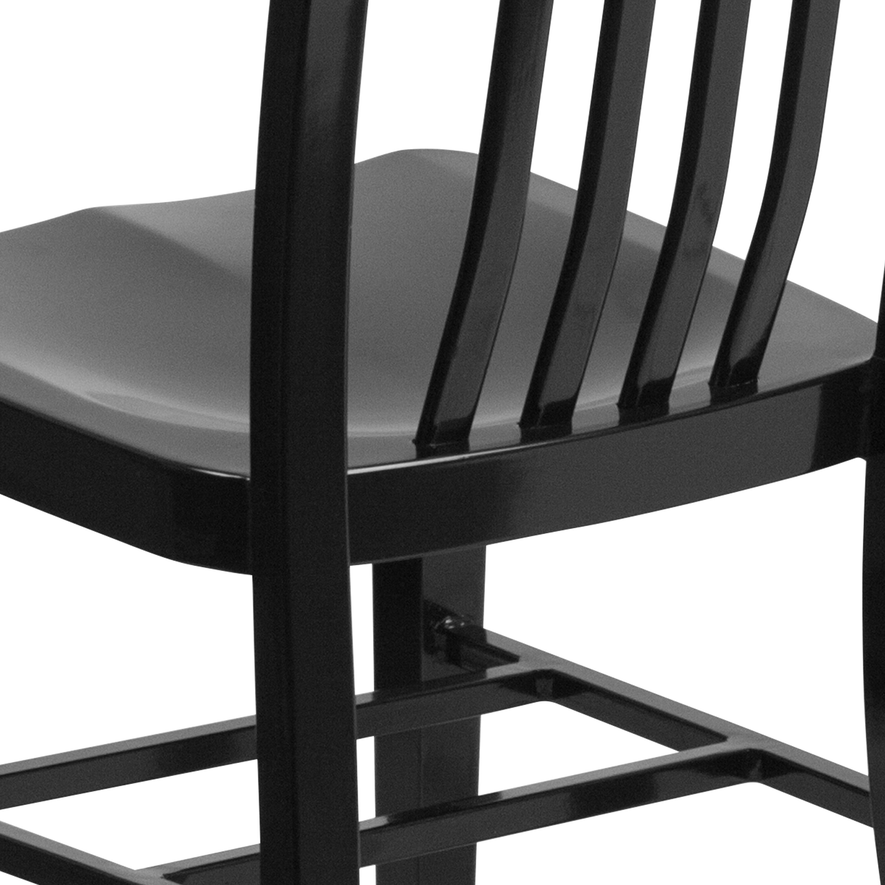 Alt View 15. Alamont Home - Gael Black Metal Indoor-Outdoor Chair - Kitchen Chair - Restaurant Seating - Black.