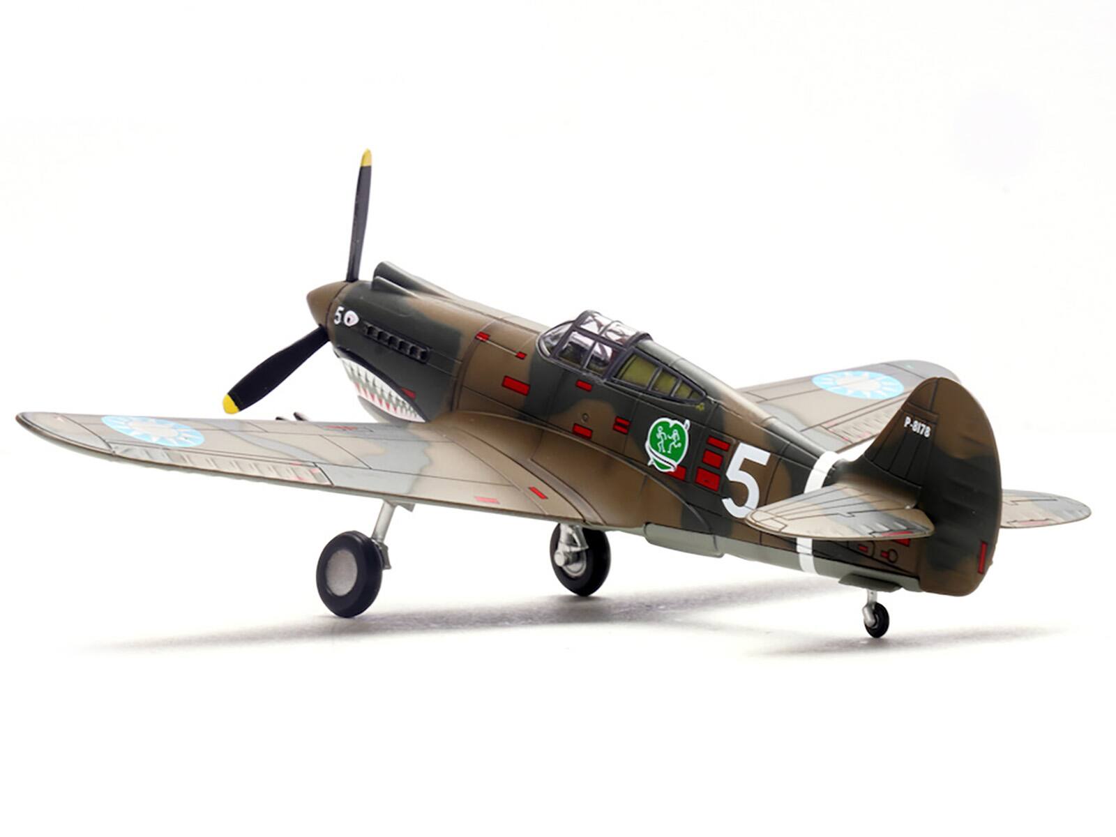 Back. Legion - Curtiss P-40B/C Warhawk Fighter White 5 Charles Bond 1st Squadron Flying Tigers Chinese Air Force 1942 1st AVG 1/72 - Multicolor.