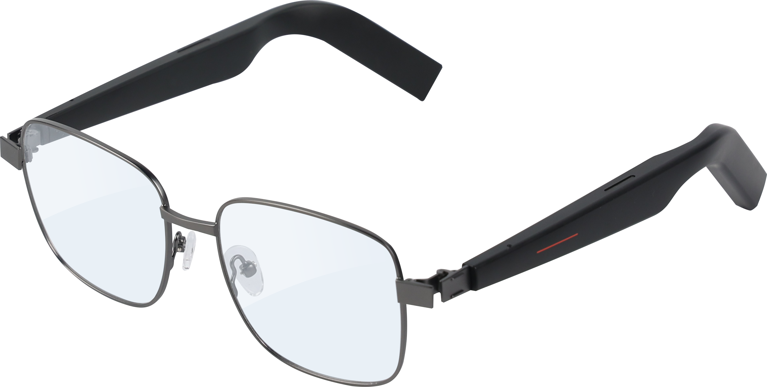 Front. IMIKI - SG1 Smart Audio Glasses, Bluetooth Smart Eyewear w/ Open Sound Field, Touch Control, Ergonomic Fit, Call Noise Reduction - Black.