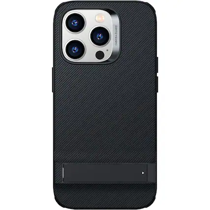 Front. SaharaCase - AirShield Boost Kickstand Series Case for Apple iPhone 14 Pro - Black.