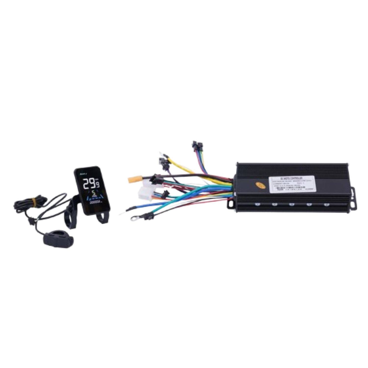 Front. Home Collection - 1200W 48V Brushless Motor Controller Kit with LCD Display for Electric Bike & Scooter Conversion.