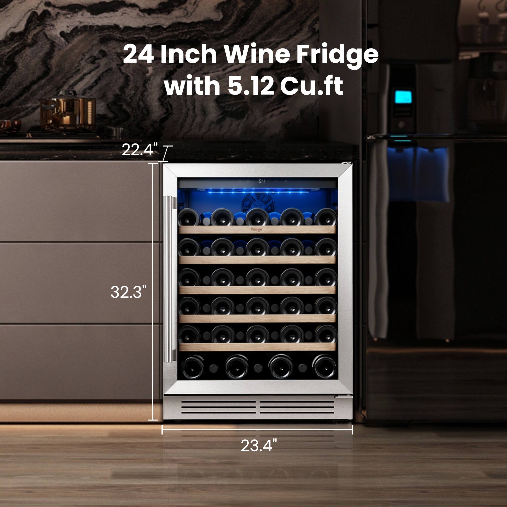 24 Inch Wine Fridge with 5.12 Cu.ft  
22.4"  
32.3"  
23.4"