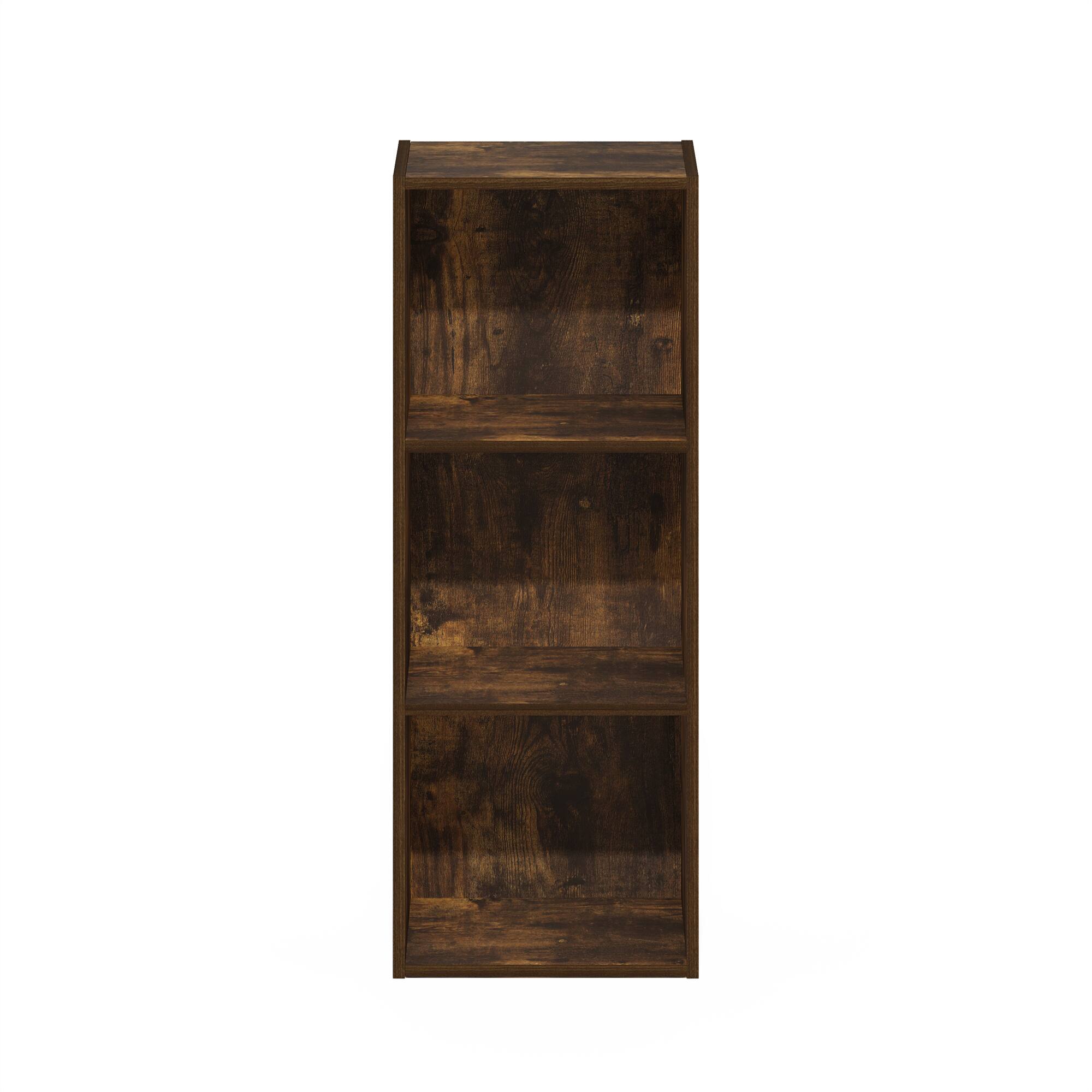 Alt View 1. Furinno - Luder 3-Tier Open Shelf Bookcase - Amber Pine.