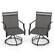 Front. Costway - Patio Swivel Dining Chairs Set of 2 with Quick-Drying Fabric and Metal Frame - Gray.