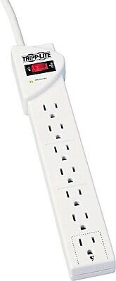 Alt View 1. Tripp Lite - 7 Outlet Surge Protector, 12' Cord, 1000 Joules - White.