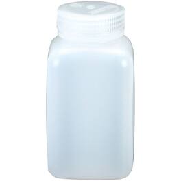 Nalgene - HDPE Wide Mouth Square Bottle - 16 oz. - White