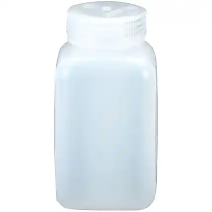 Front. Nalgene - Nalgene HDPE Wide Mouth Square Bottle - 16 oz. - White - White.