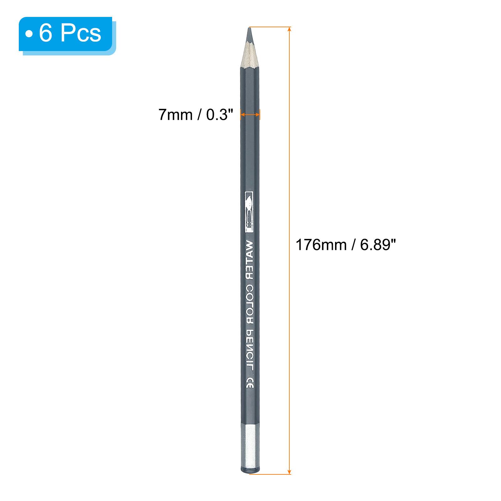6 Pcs 7mm / 0.3" WATER COLOR PENCIL CE 176mm / 6.89"