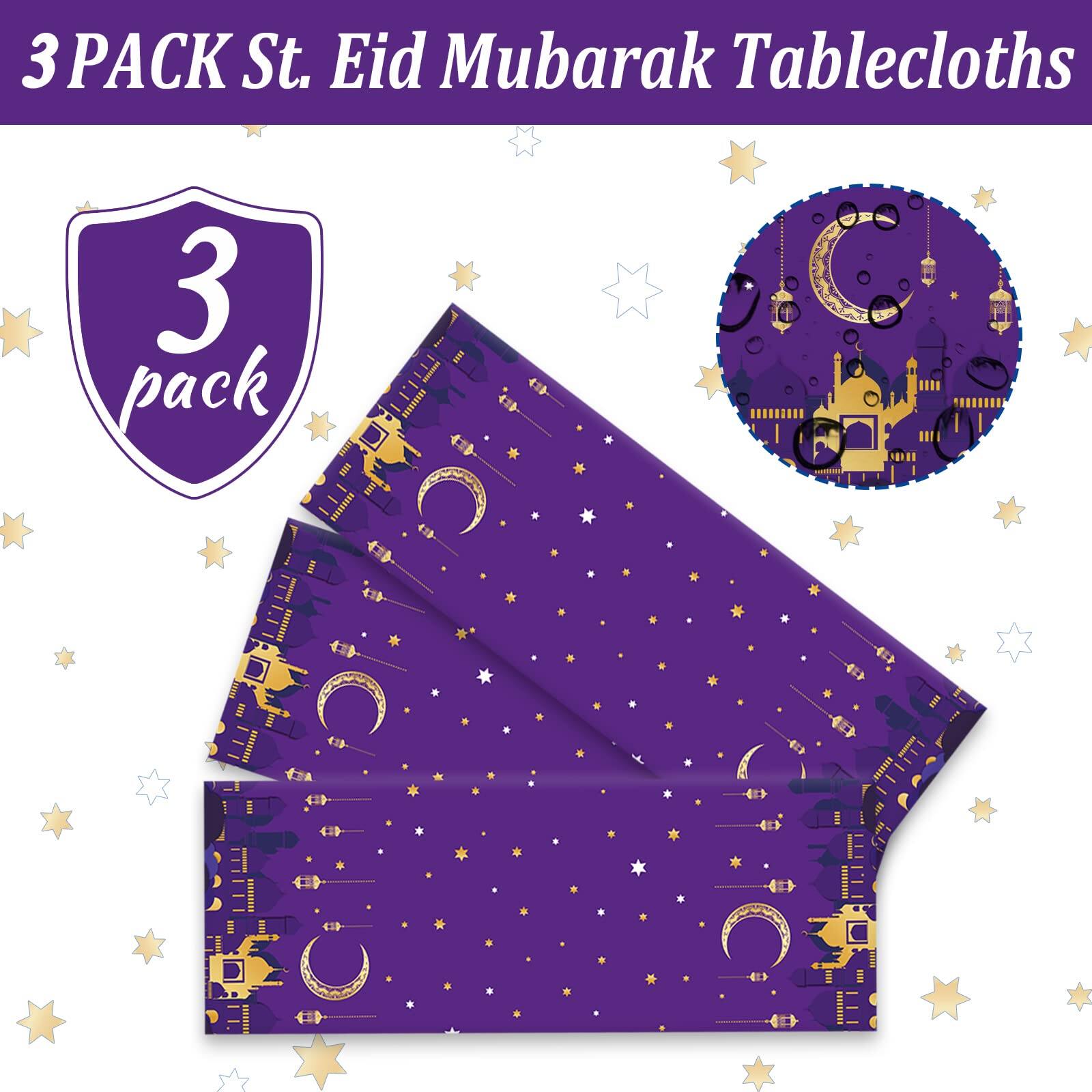 3 PACK St. Eid Mubarak Tablecloths

3 pack