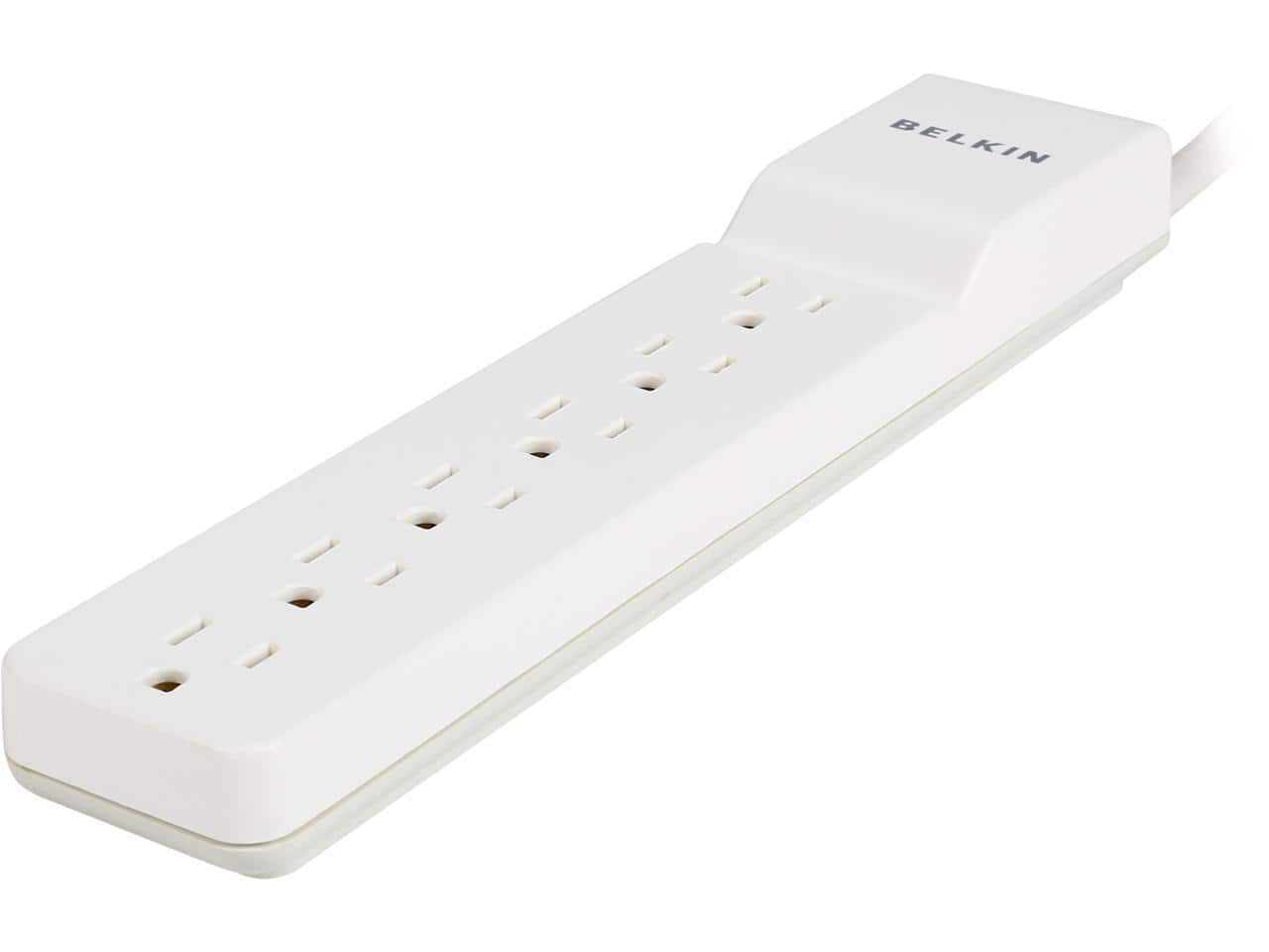 Belkin - BE106000-06-CM 6 ft. 6 Outlets 720 j Surge Suppressor - Black
