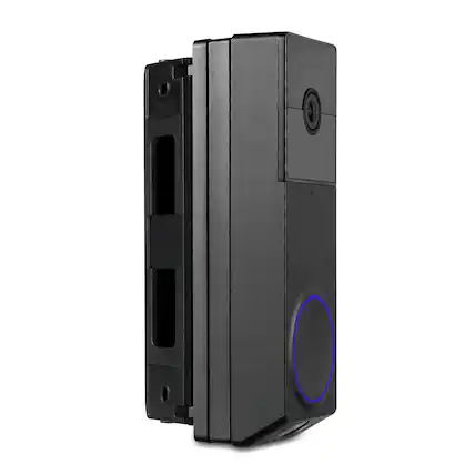 Front. Wasserstein - Horizontal Wedge Mount Compatible with Wyze Duo Cam Video Doorbell - Adjustable Angle for Better Viewing - Black.