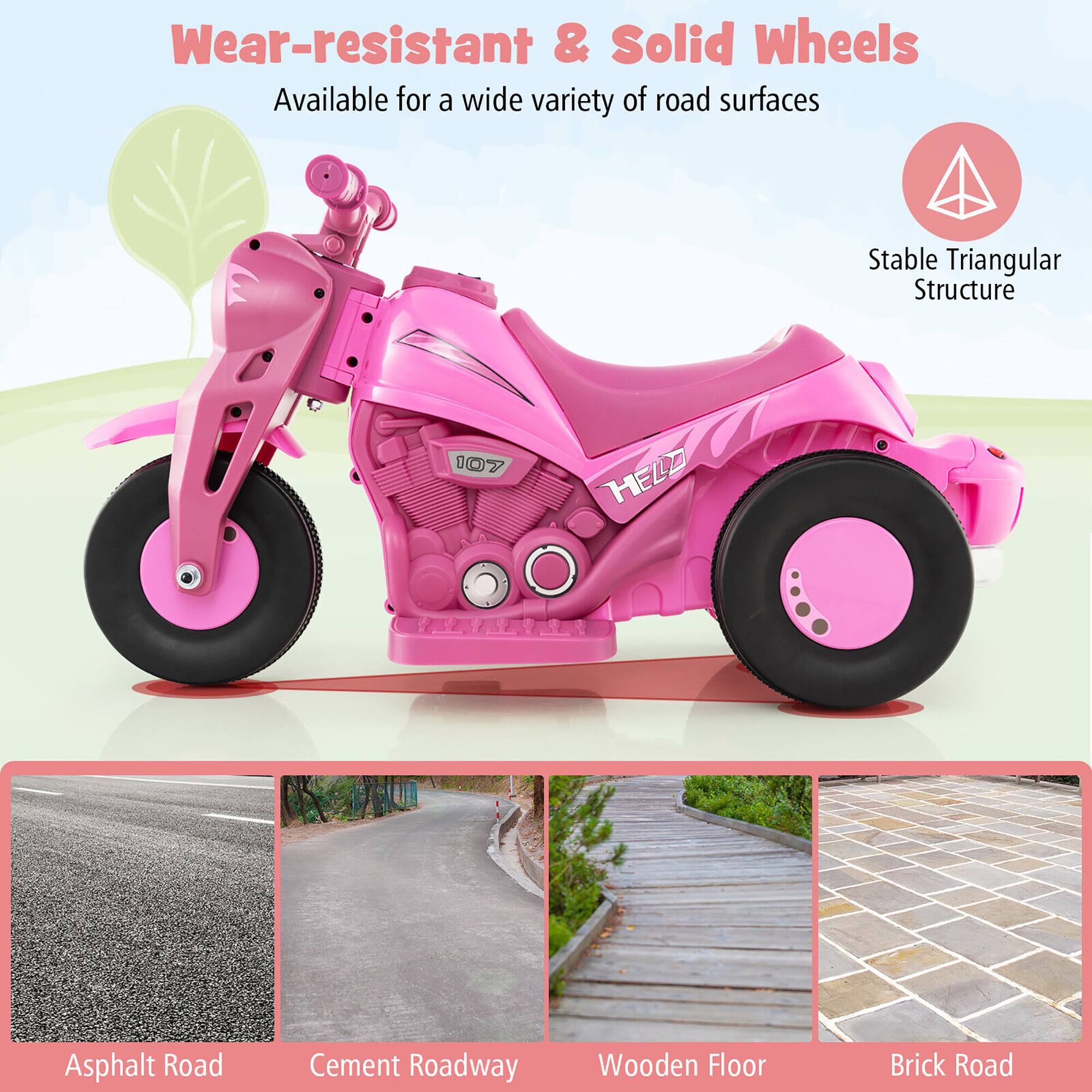 Wear-resistant & Solid Wheels  
Available for a wide variety of road surfaces  

Stable Triangular Structure  

Asphalt Road  
Cement Roadway  
Wooden Floor  
Brick Road