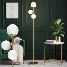 partphoner - 3 Globe Gold Floor Lamp