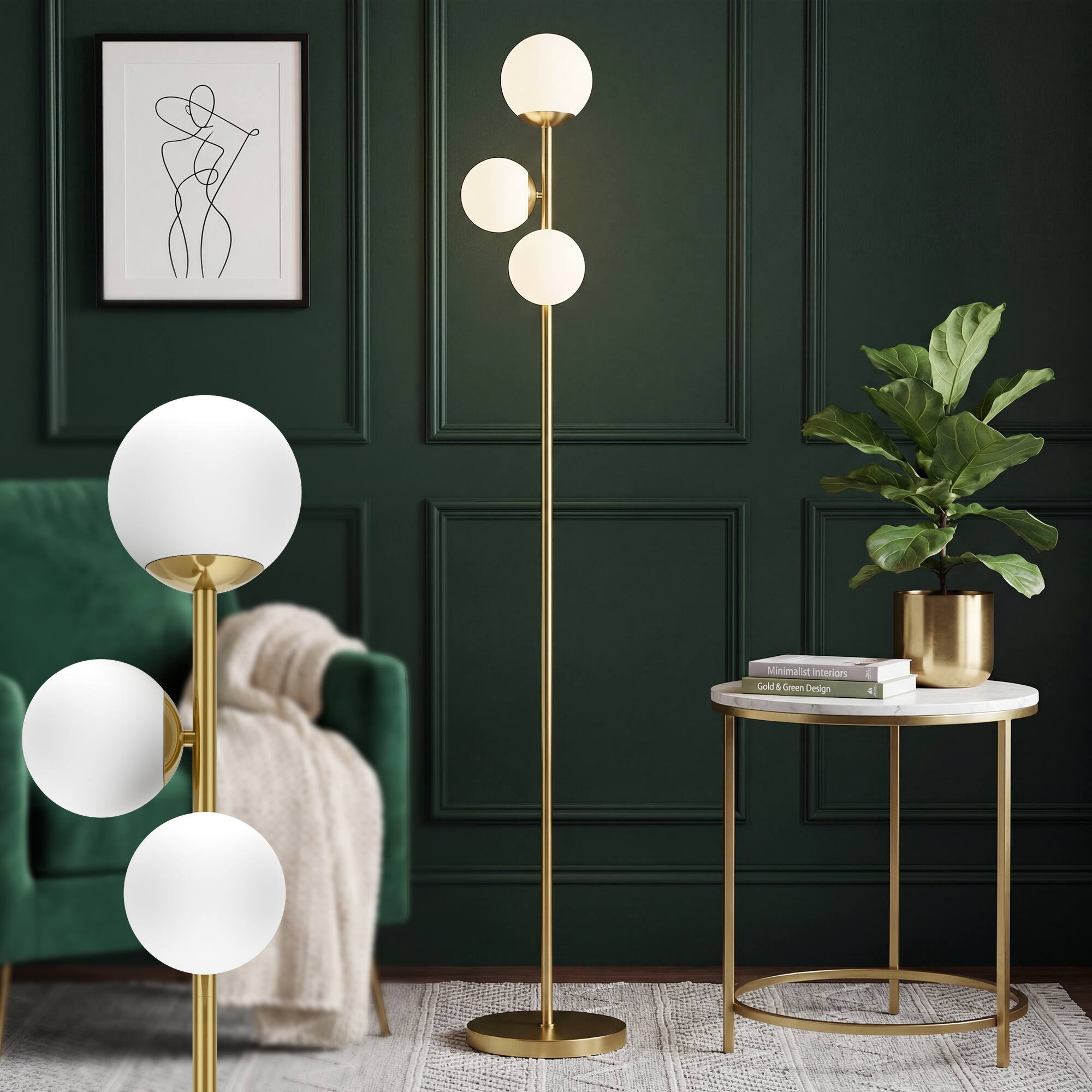 Minimalist Interiors Gold & Green Design