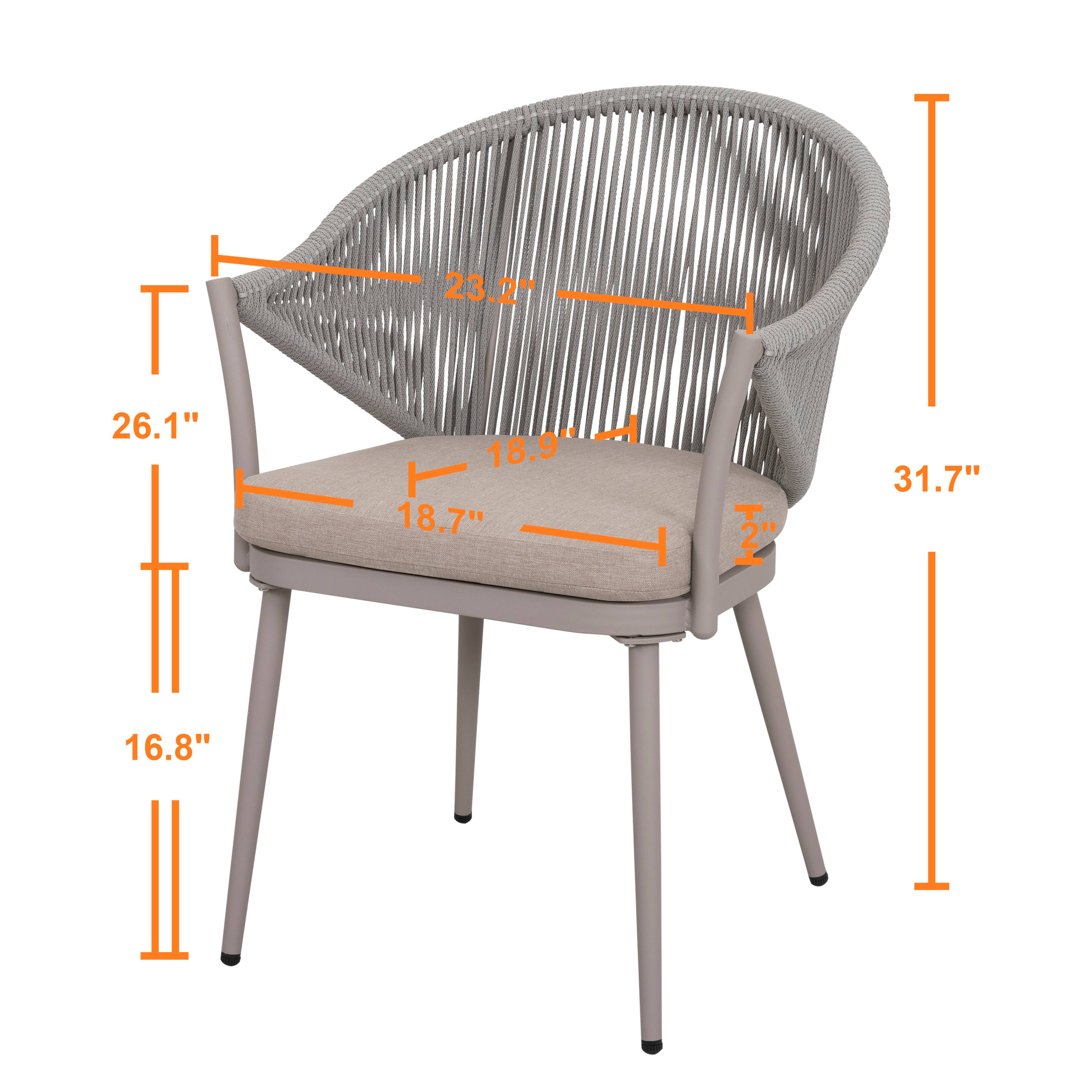- Height: 31.7"
- Width: 26.1"
- Depth: 23.2"
- Seat Height: 18.7"
- Seat Depth: 18.9"
- Armrest Height: 16.8"