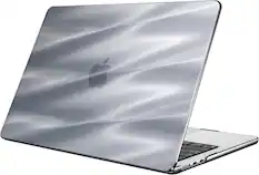 Front. Fintie - Case for MacBook Air 13.6 Inch A3449 A3240 A3113 A2681 (2022-2026 Release) Lightweight Snap On Hard Shell Cover - Satin Silver.