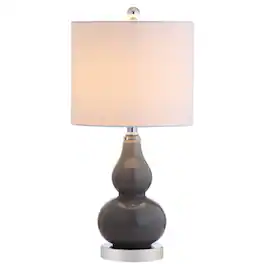 Jonathan Y - Anya 20.5" Mini Glass LED Table Lamp - Gray