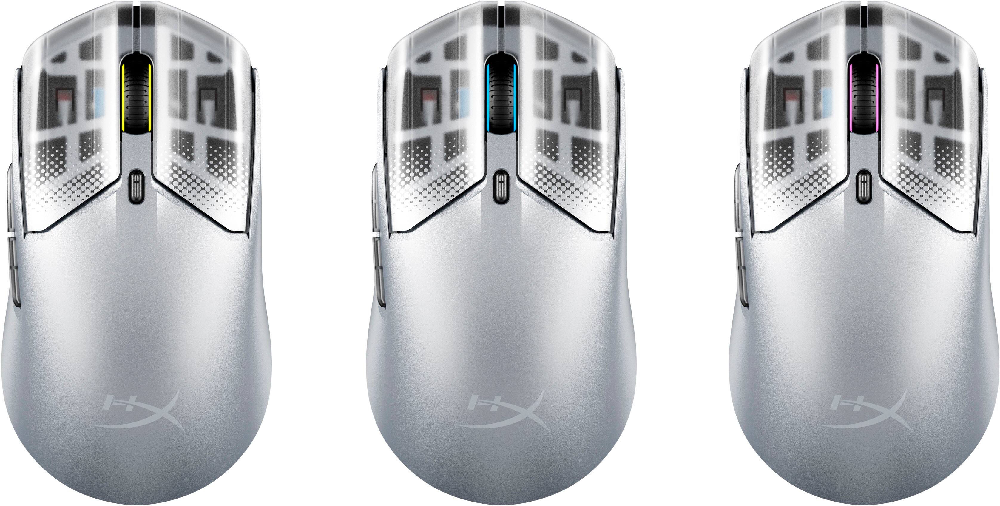 Alt View 12. HyperX - Pulsefire Haste 2 S Lightweight Wireless Optical Gaming Mouse with RGB Lighting - Silver.