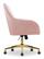 Alt View 18. Serta - Chloe Soft Velvet Modern Home Office Chair - Blush Pink - Polished Gold Base.