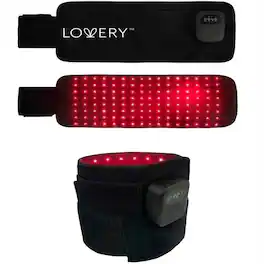Lovery - Red Light Therapy LED Belt - Infrared 660nm and 850nm Lights - Black
