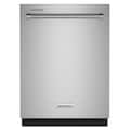 KitchenAid - 24" Front Control Built-In Dishwasher with Stainless Steel Tub, ProWash Cycle, 3rd Rack, 39 dBA - Stainless Steel