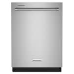 KitchenAid - 24" Front Control Built-In Dishwasher with Tub, ProWash Cycle, 3rd Rack, 39 dBA - Stainless Steel