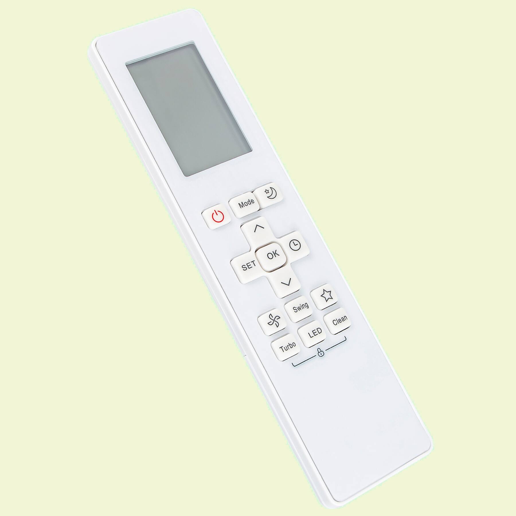 Mode  
OK  
SET  
Swing  
Clean  
LED  
Turbo