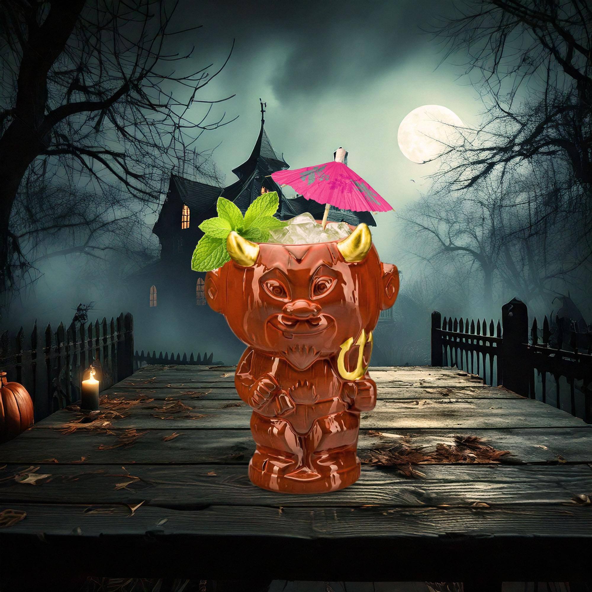 Alt View 10. ThinkGeek - Geeki Tikis Garbage Pail Kids Hot Scott Ceramic Mug | Holds 22 Ounces - Brown.