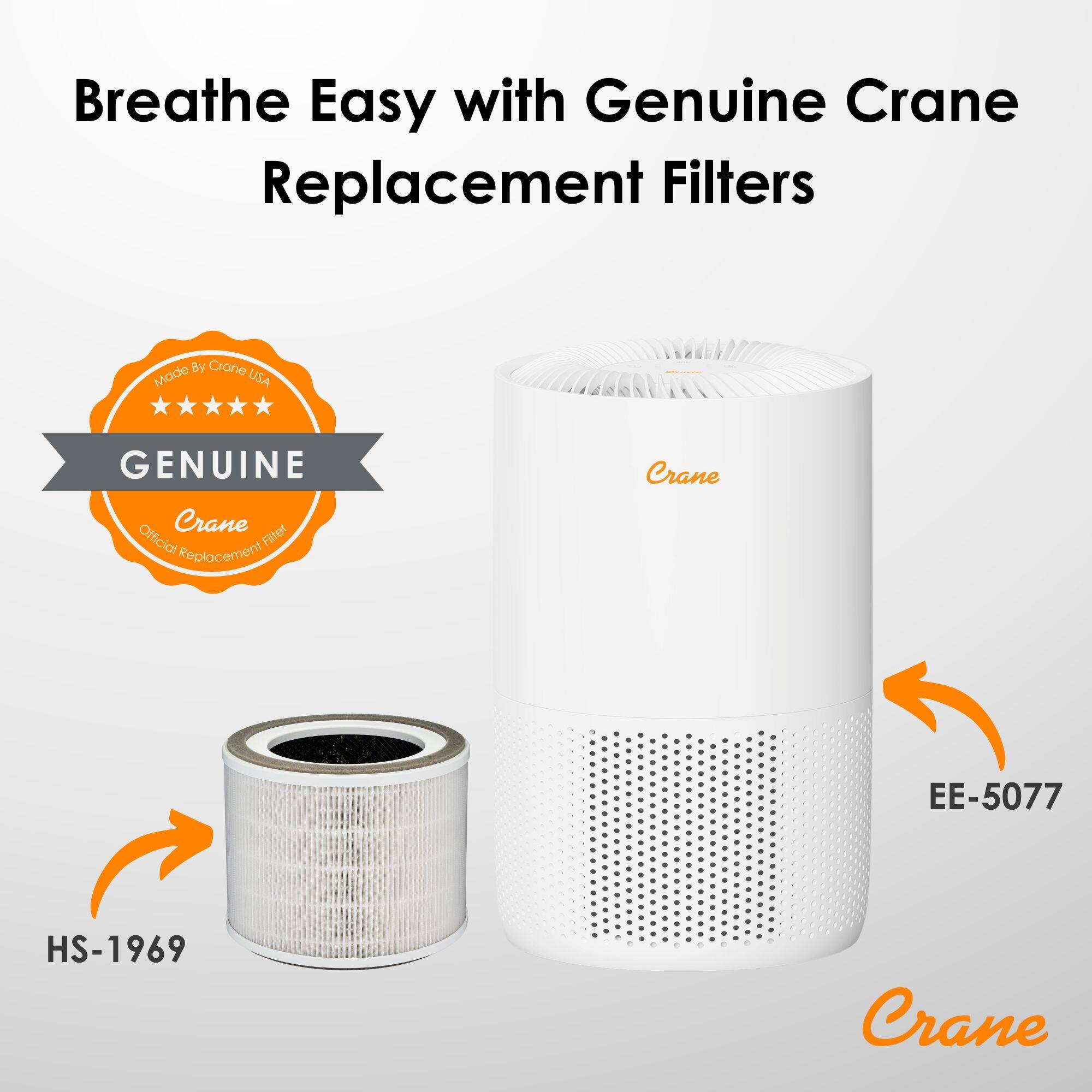 Breathe Easy with Genuine Crane Replacement Filters

Made By Crane USA  
GENUINE Crane Official Replacement Filter

HS-1969  
EE-5077