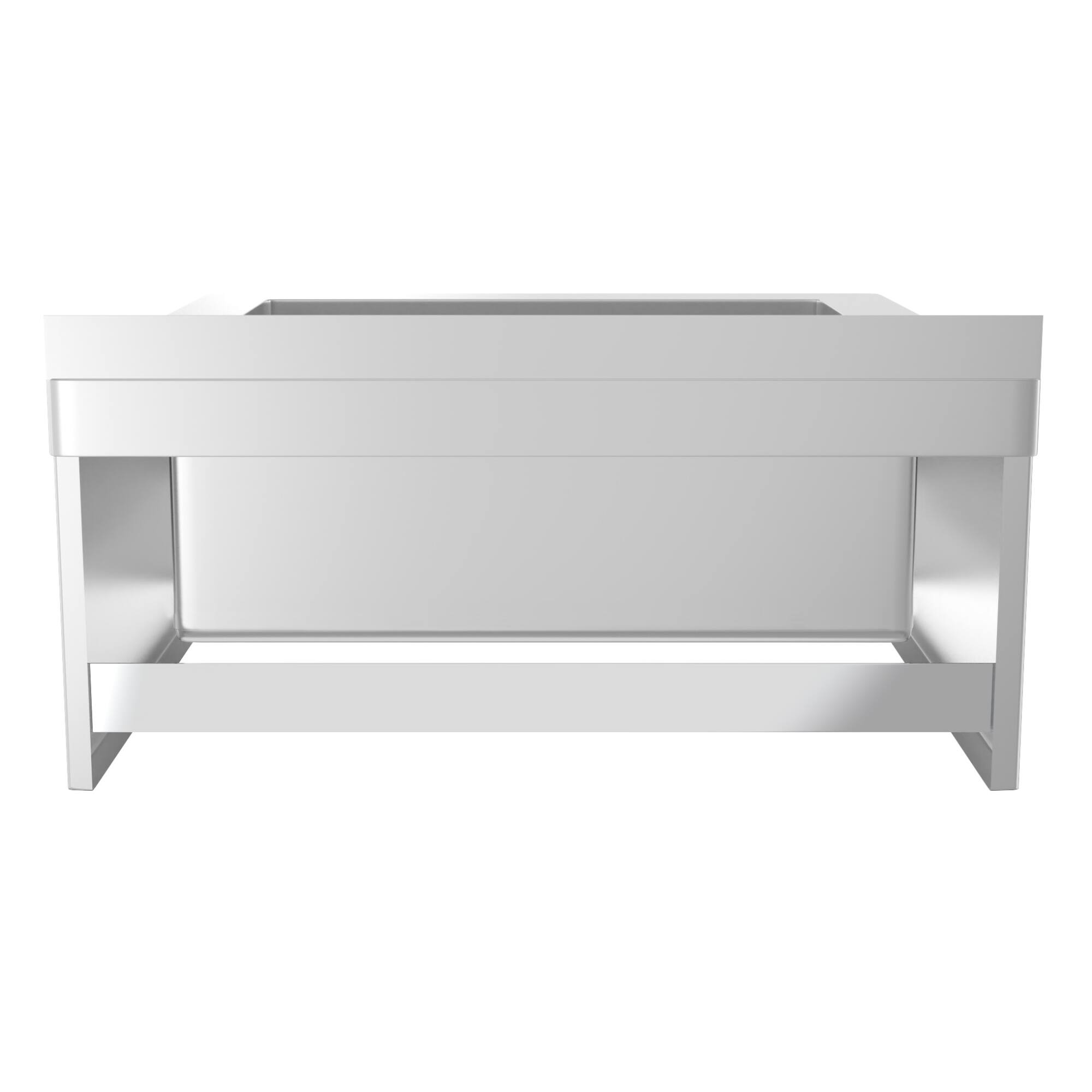 Alt View 1. Koolmore - 13 in.  Floor Mop Sink with Deep Basin, Bowl size 24" x 24" x 13" MPS-2424133. - Stainless Steel.