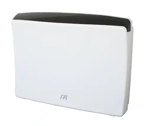 Front. SPT - Dual DC-Motor Air Cleaner with Air Quality Detector - White.