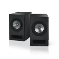 Technics - Premium Class Hi-Res 200W Wireless Bookshelf Networking Speakers - Charcoal Black - Front_Zoom