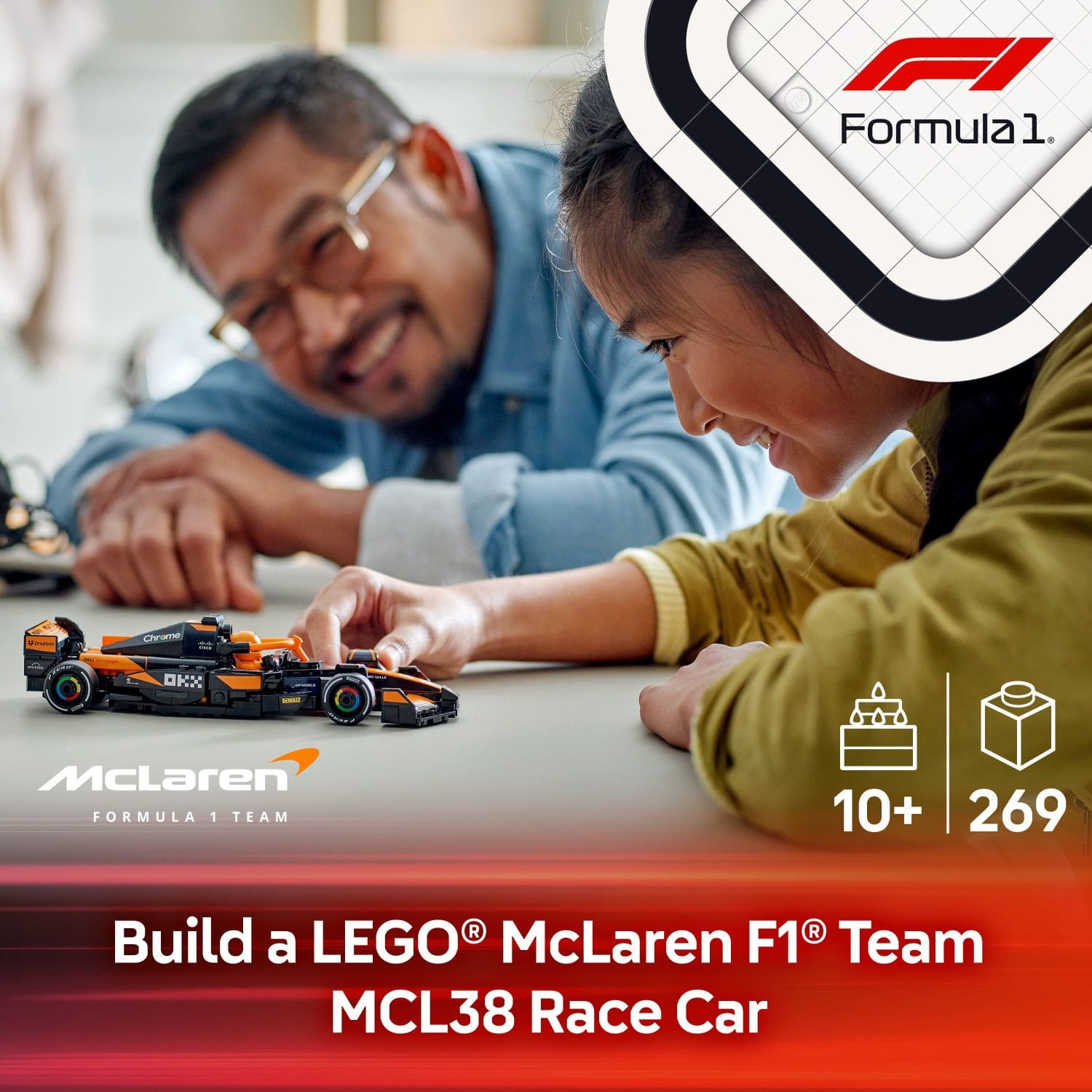 Formula 1. Build a LEGO McLaren F1 Team MCL38 Race Car.