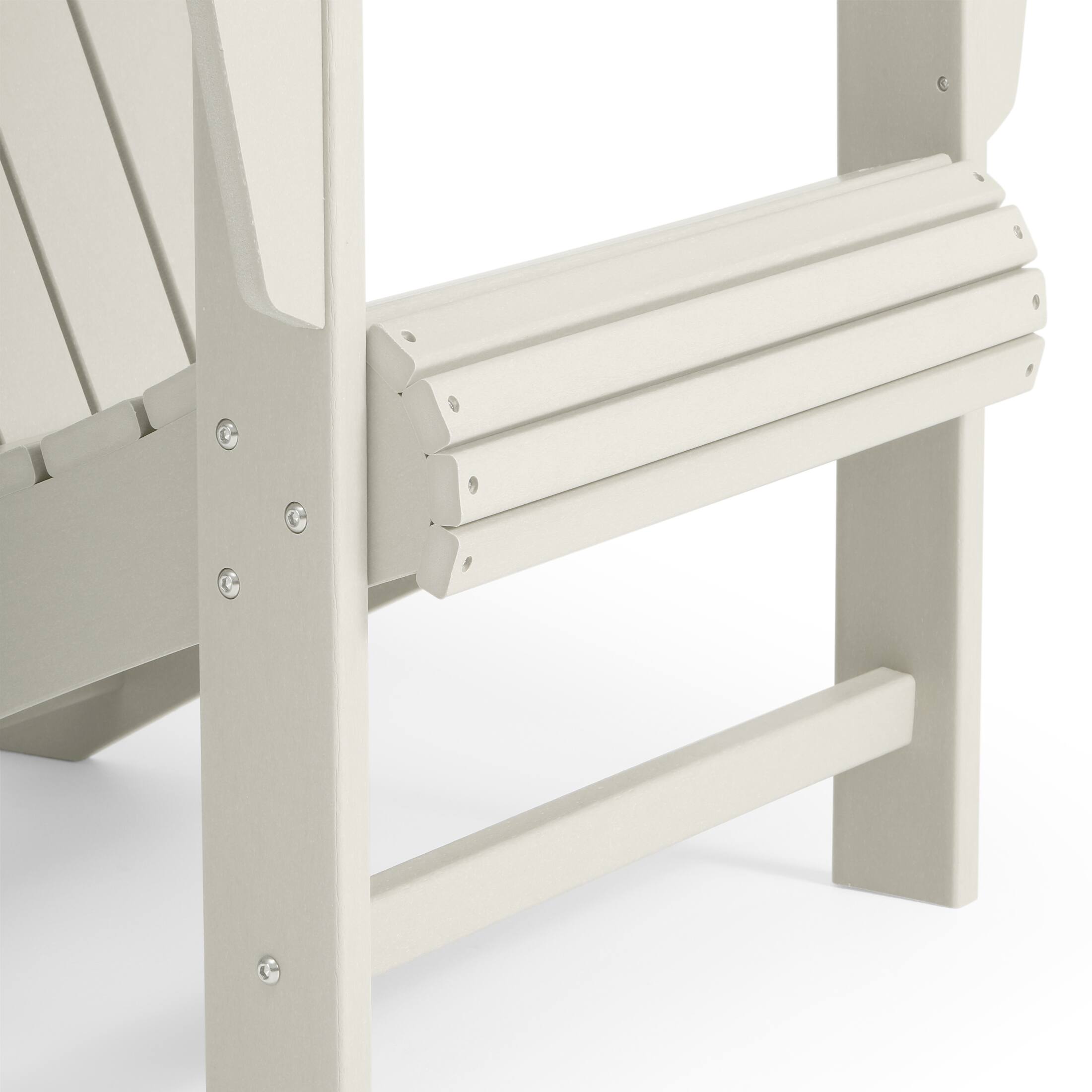 Alt View 3. WestinTrends - WestinTrends Highland 2-Piece Outdoor Patio HDPE Adirondack Chair With Ottoman and Cup Holder Set - Sand.