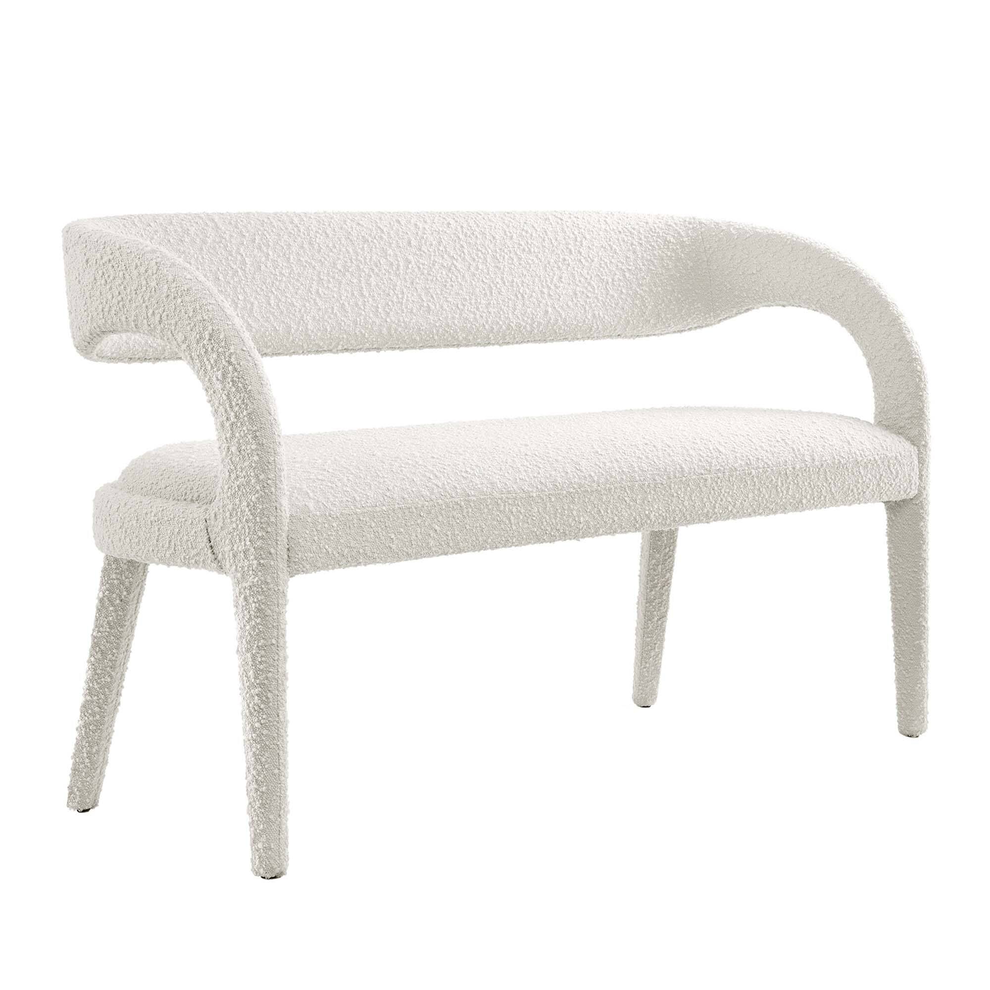 Pinnacle Boucle Fabric Accent Bench by Modway - White