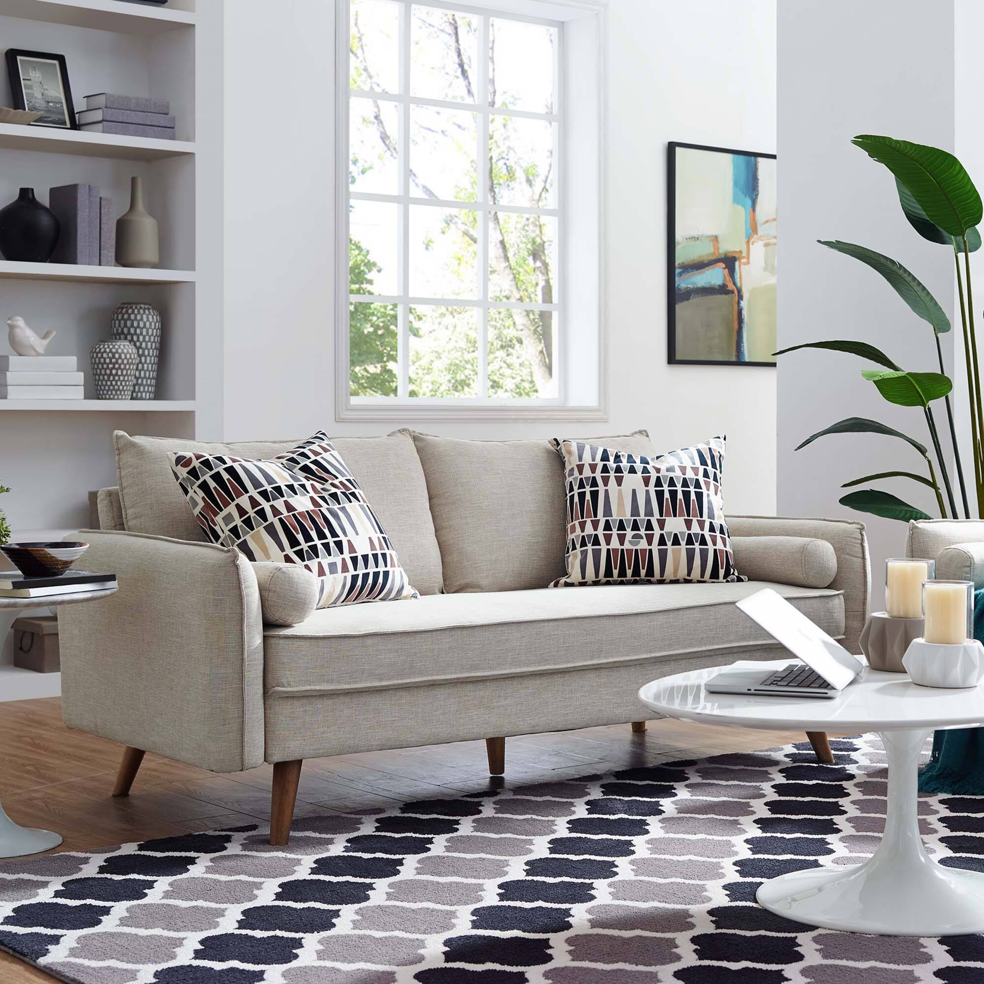 Alt View 1. Modway - Revive Upholstered Fabric Sofa by Modway - Brown.