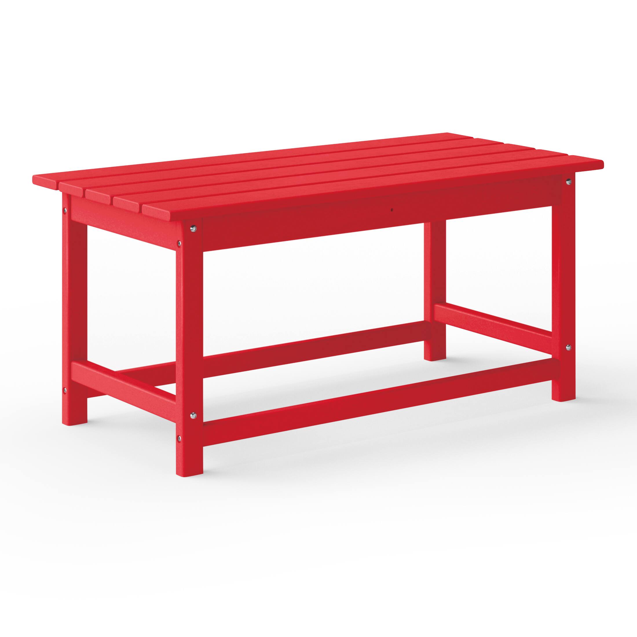 Left. WestinTrends - WestinTrends Malibu 35" length outdoor Coffee table for Adirondack chair - Red.