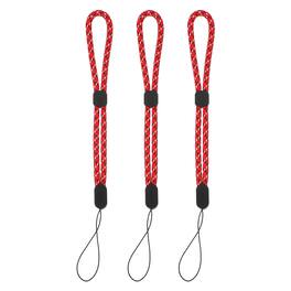 Unique Bargains - Camera Wrist Strap, 3pcs Adjustable Nylon Wristlet Lanyard String for Camera Keys Keychain Phone USB Wallet - Red Jacquard