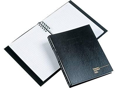 Alt View 1. Blueline - AccountPro Record Book, 7.69" x 10.25", 150 Sheets/Book - Black.