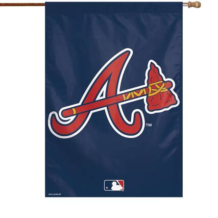 Front. WinCraft - Atlanta Braves 28" x 40" Big Logo House Flag - Multicolor.