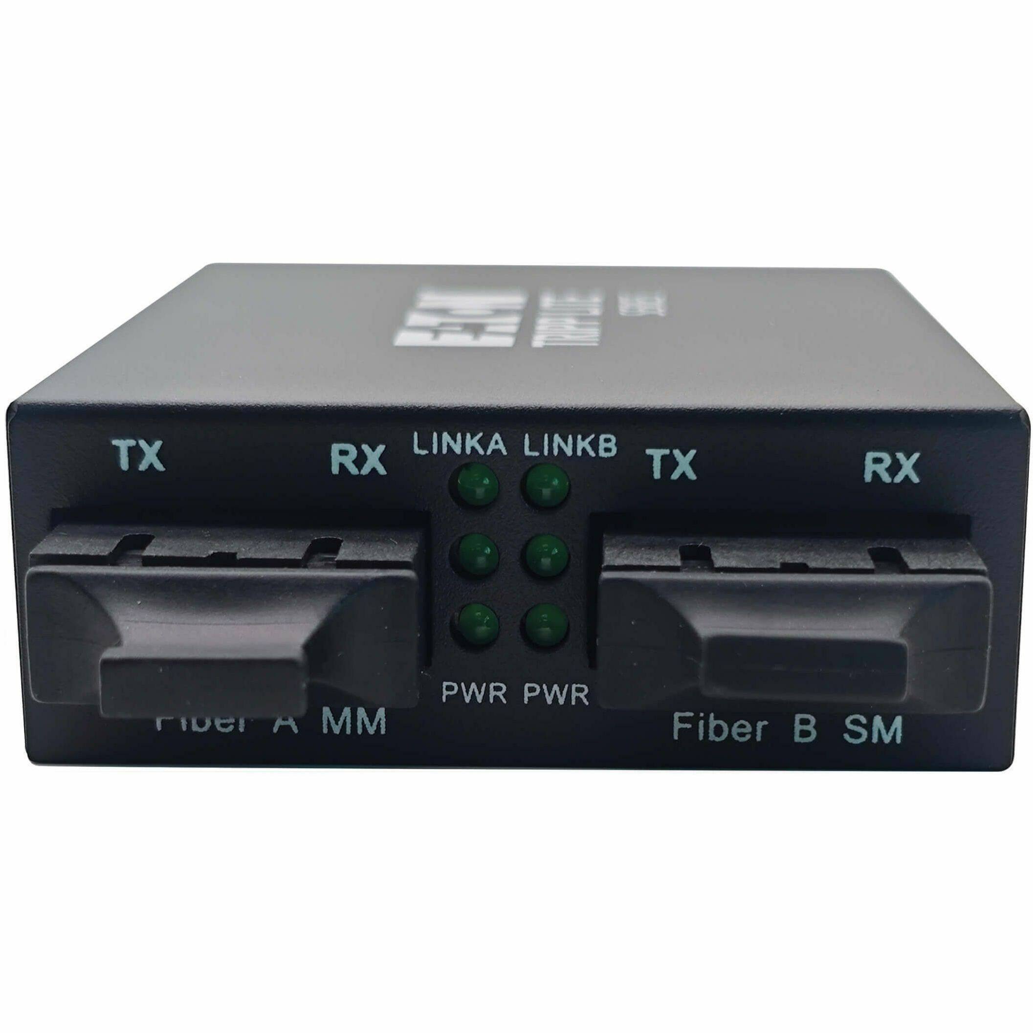 TX RX LINKA LINKB TX RX  
Fiber A MM  
Fiber B SM  
PWR PWR