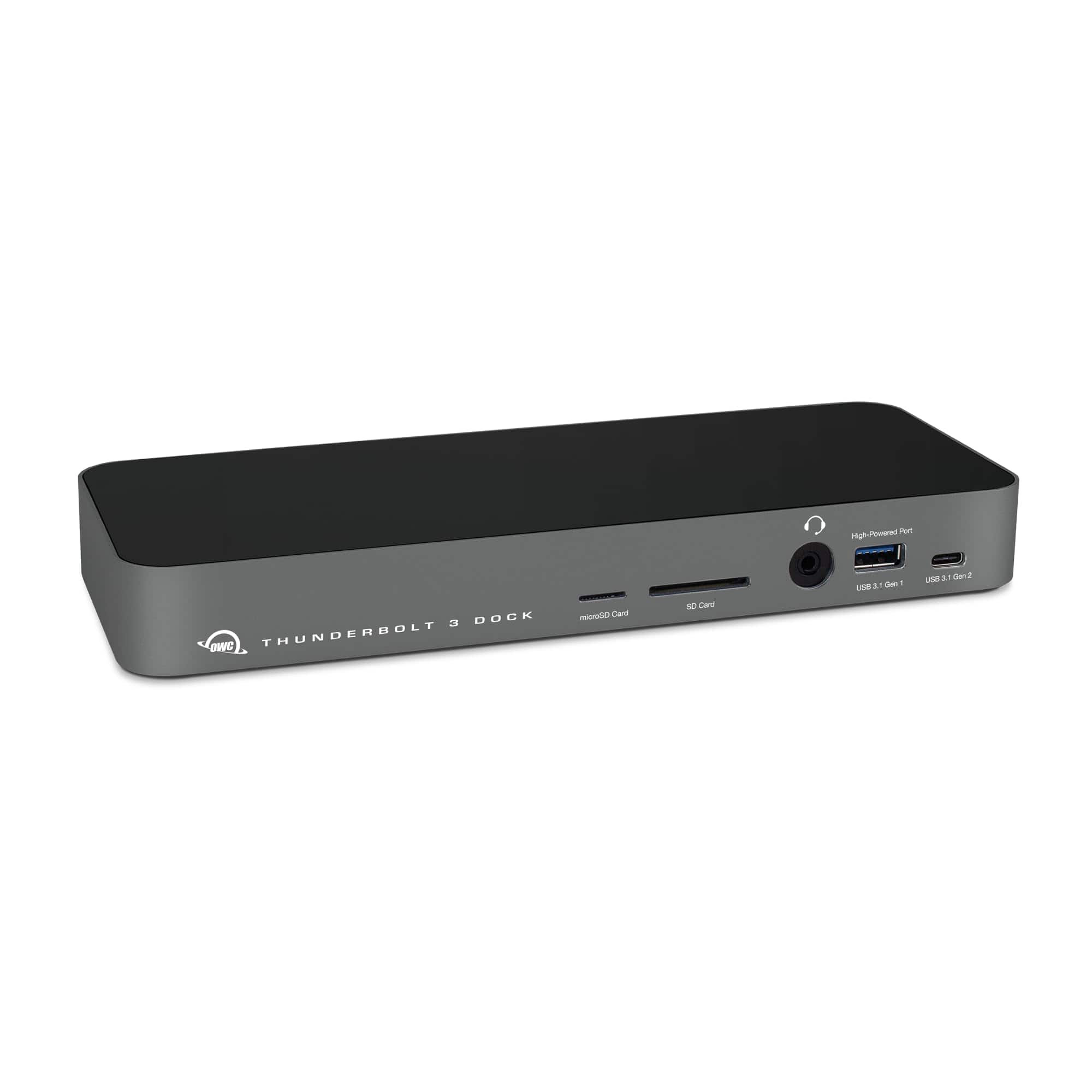 OWC - 14-Port Thunderbolt Dock, 85W charging, (2) Thunderbolt 40 Gb/s (USB-C), (5) USB 3.2 Type-A, (1) USB-C For Mac/PC - Space Gray|Black