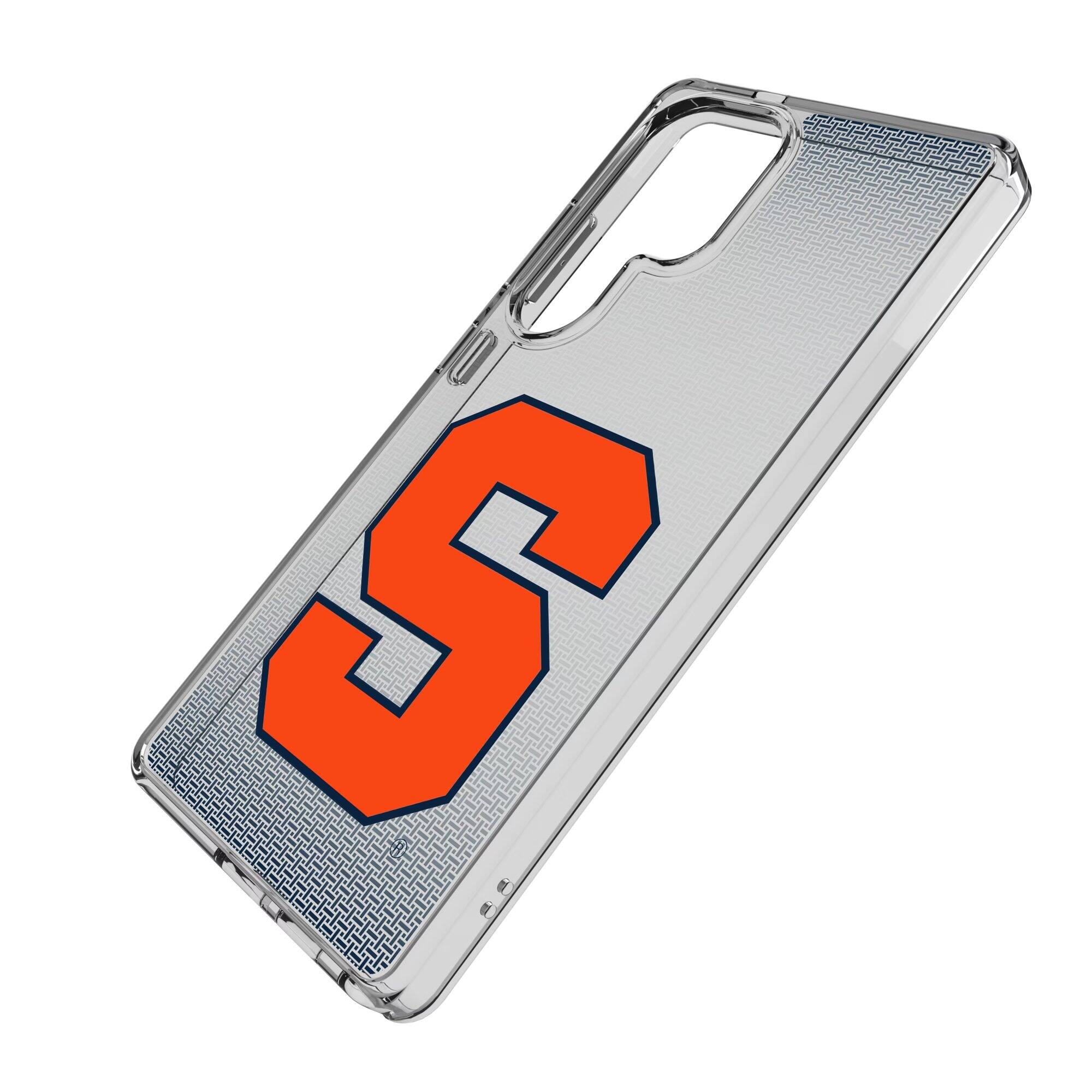 Alt View 1. Keyscaper - Syracuse Orange Linen Logo Galaxy Clear Case - S24 Ultra - Multicolor.