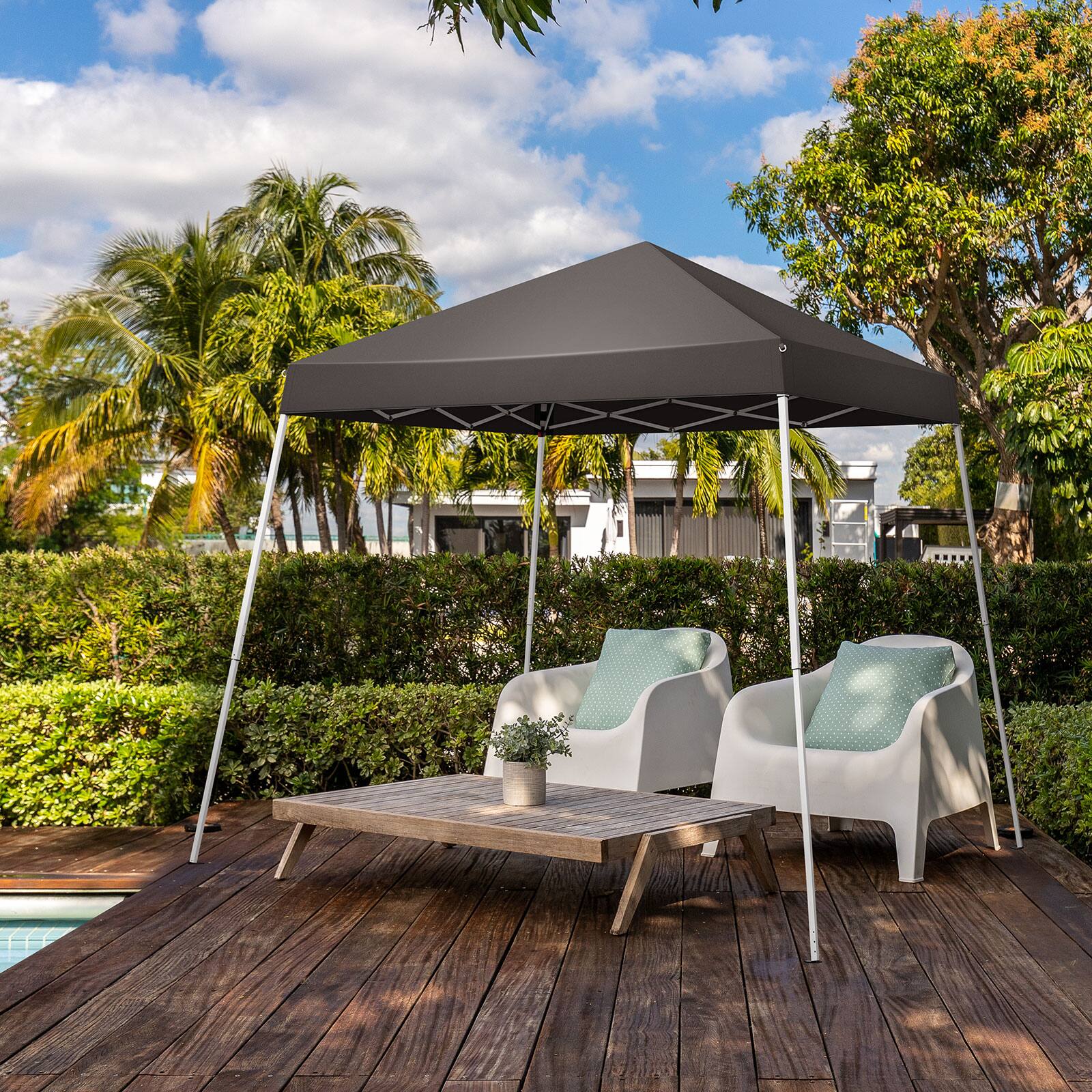 Angle. Winado - Canopy 6x6' Pop Up Commercial Instant Gazebo Tent, Waterproof & UV Protection Canopy Tent with Slant Legs.