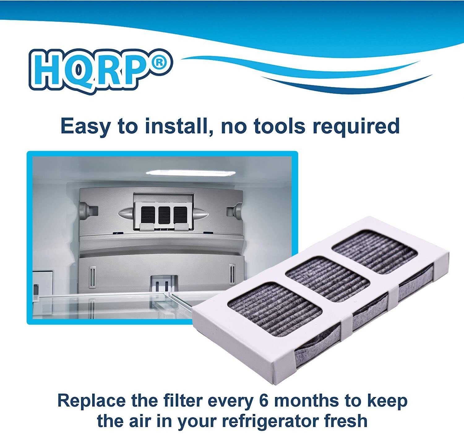 HQRP®

Easy to install, no tools required

Replace the filter every 6 months to keep the air in your refrigerator fresh
