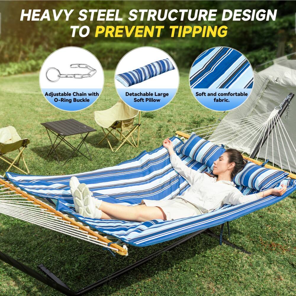 HEAVY STEEL STRUCTURE DESIGN TO PREVENT TIPPING

- Adjustable Chain with O-Ring Buckle
- Detachable Large Soft Pillow
- Soft and comfortable fabric.