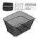 Alt View 5. VEVOR - Rear Bike Basket, Wire Mesh Bicycle Basket with Cargo Net & Waterproof Cover, Durable Metal Bike Back Basket - Black.